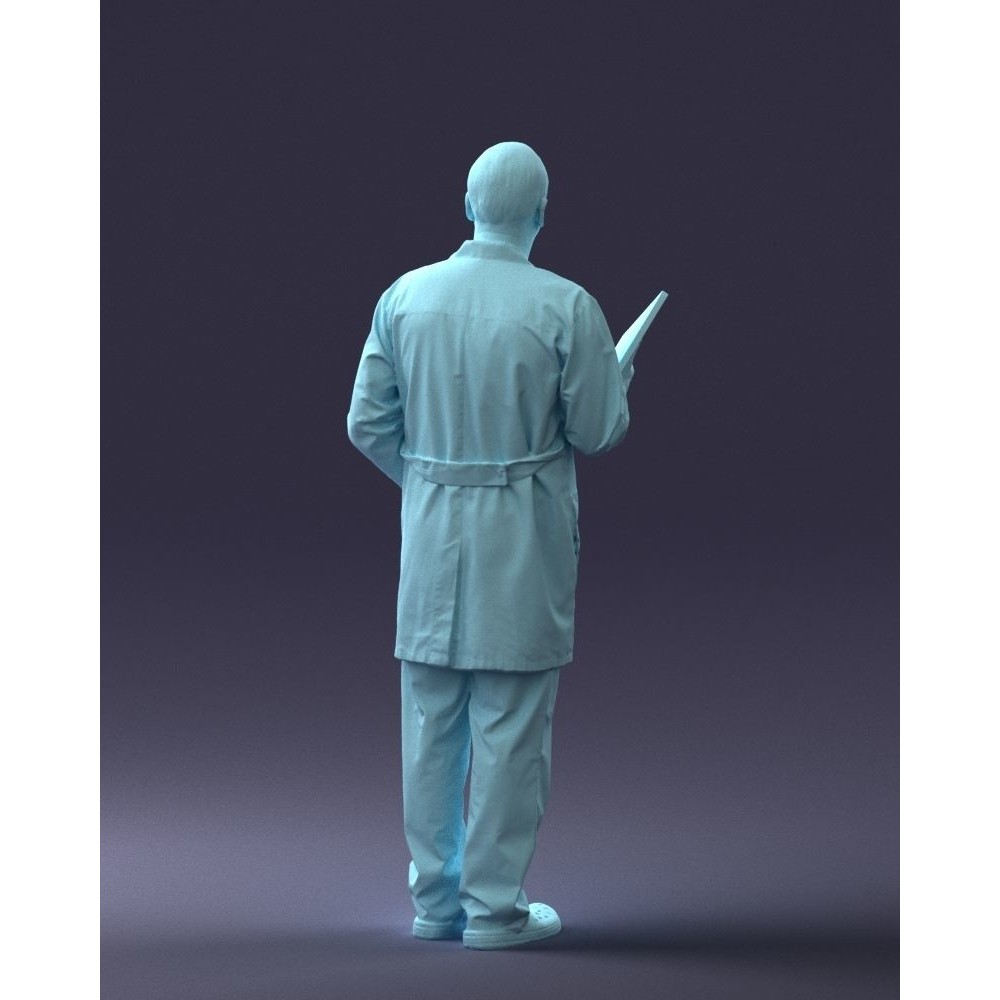 Doctor 3D Model – Realistic Male Character in Lab Coat, FBX, OBJ - View 21