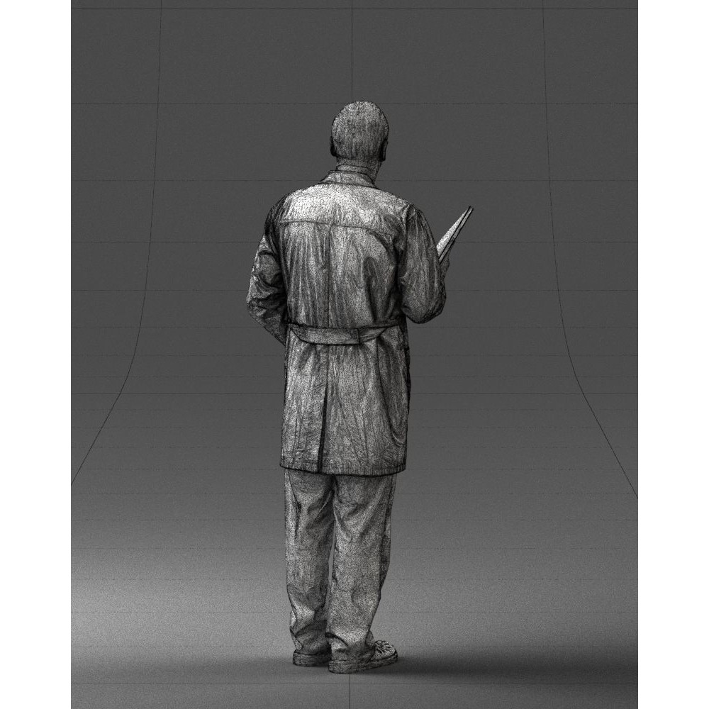 Doctor 3D Model – Realistic Male Character in Lab Coat, FBX, OBJ - View 22