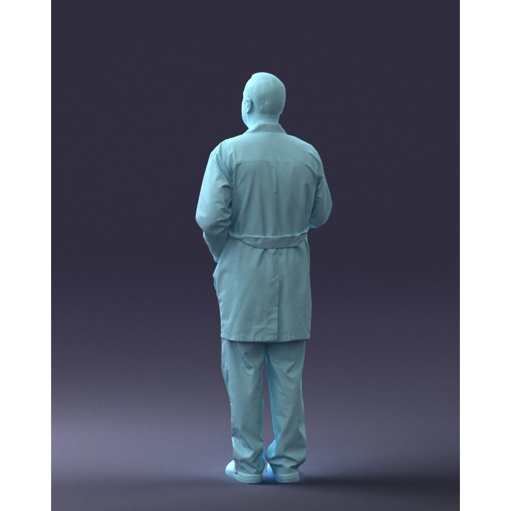 Doctor 3D Model – Realistic Male Character in Lab Coat, FBX, OBJ - View 24