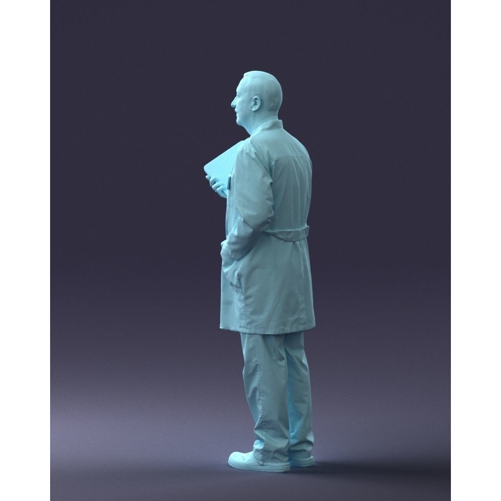 Doctor 3D Model – Realistic Male Character in Lab Coat, FBX, OBJ - View 27
