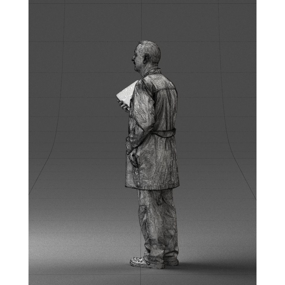 Doctor 3D Model – Realistic Male Character in Lab Coat, FBX, OBJ - View 28