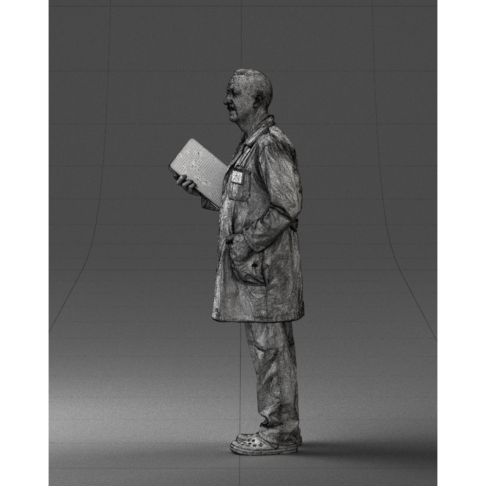 Doctor 3D Model – Realistic Male Character in Lab Coat, FBX, OBJ - View 31
