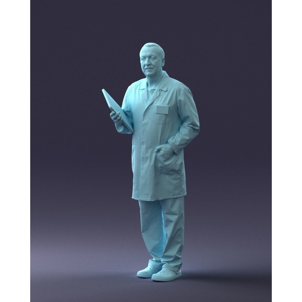 Doctor 3D Model – Realistic Male Character in Lab Coat, FBX, OBJ - View 36