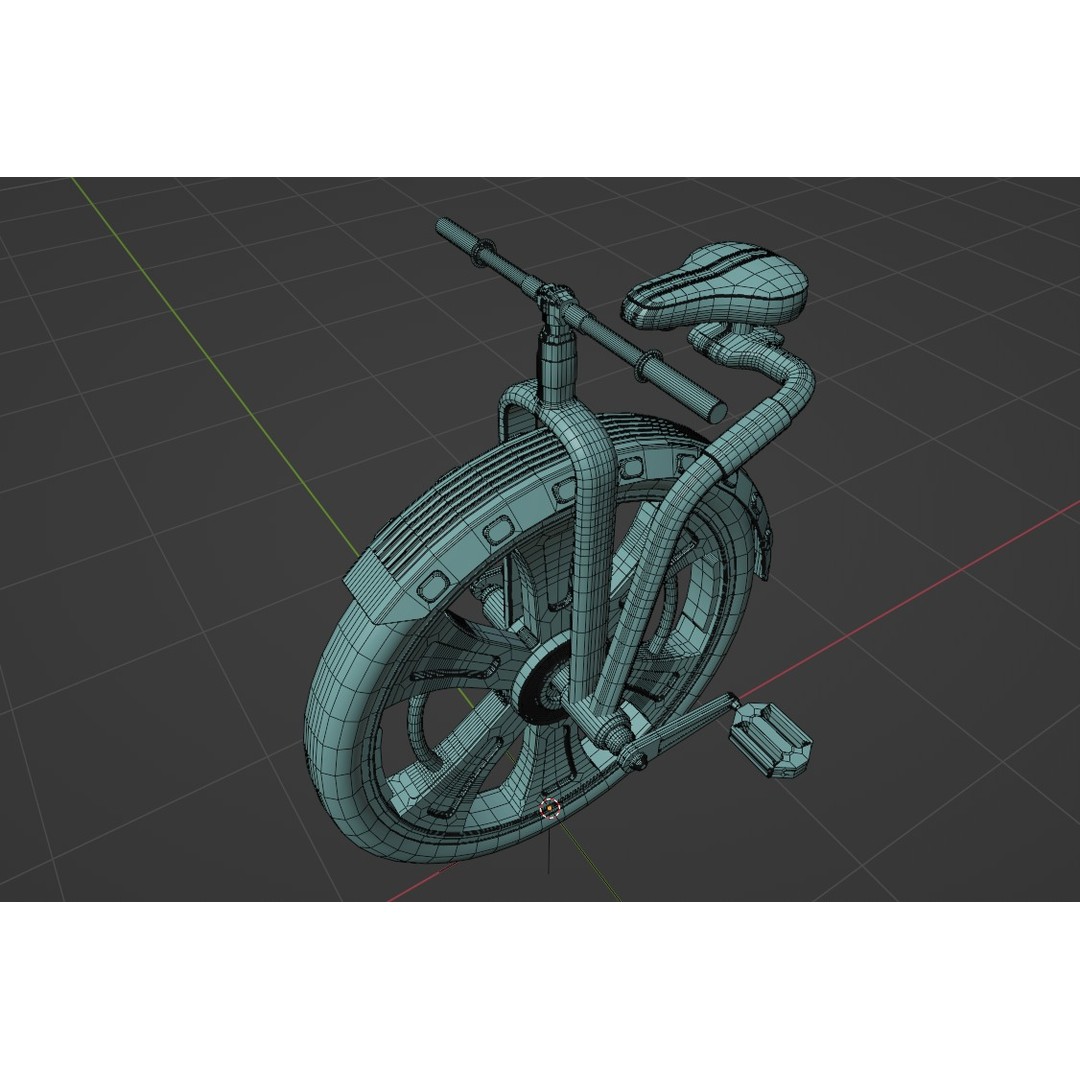 Sci-Fi Unicycle 3D Model – Low Poly Game Asset, Blender & FBX