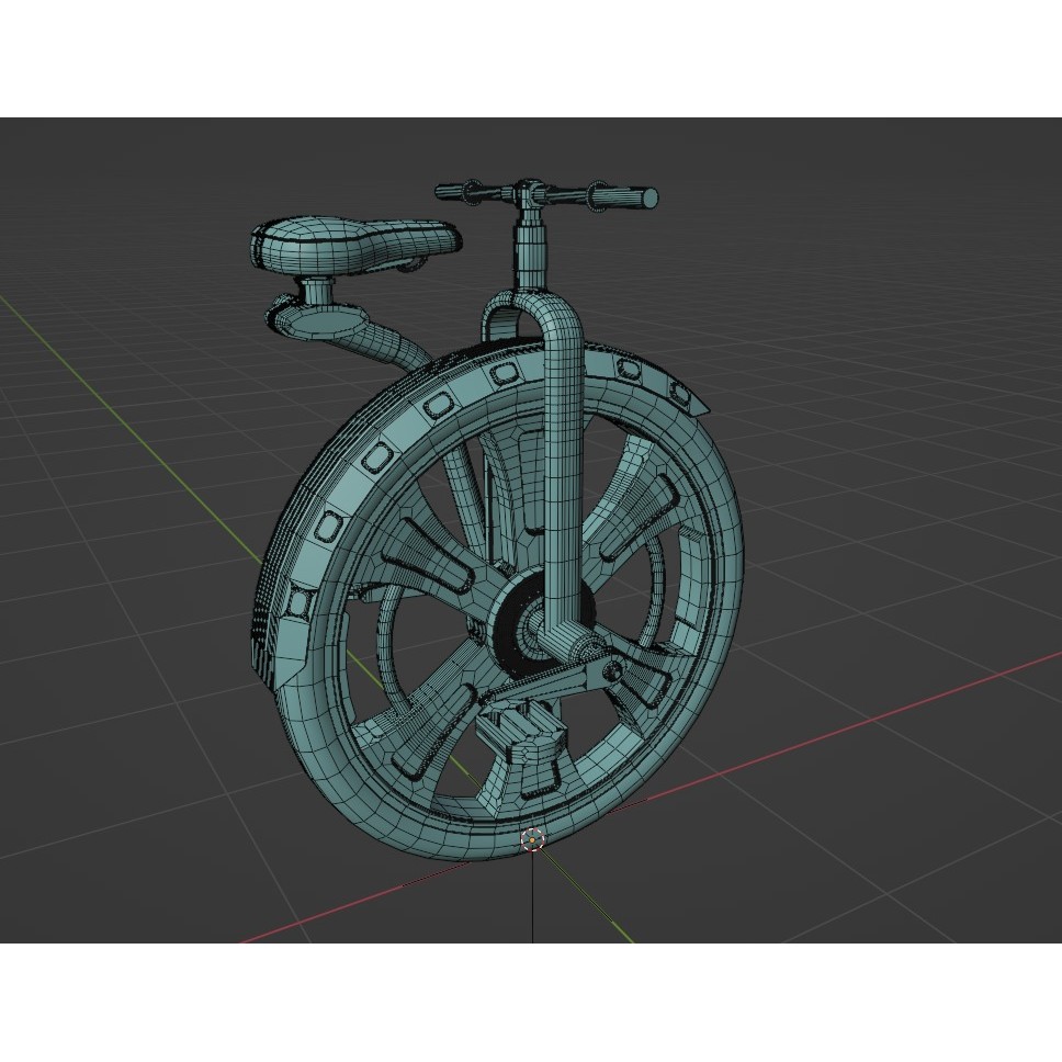 Sci-Fi Unicycle 3D Model – Low Poly Game Asset, Blender & FBX - View 10