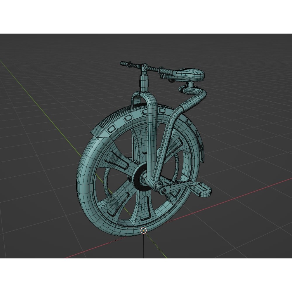 Sci-Fi Unicycle 3D Model – Low Poly Game Asset, Blender & FBX - View 11
