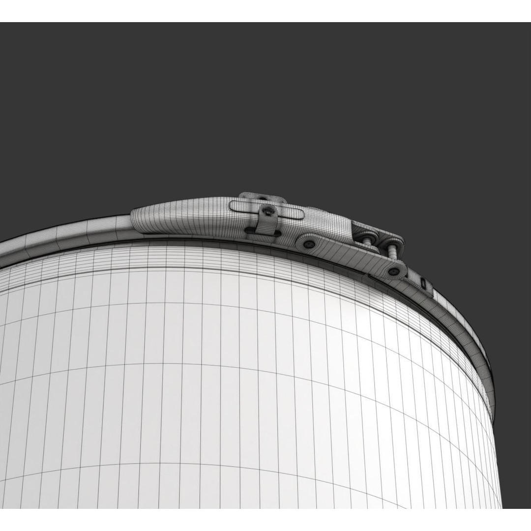 Fiber Drum 3D Model – Industrial Container with Textures, Blender
