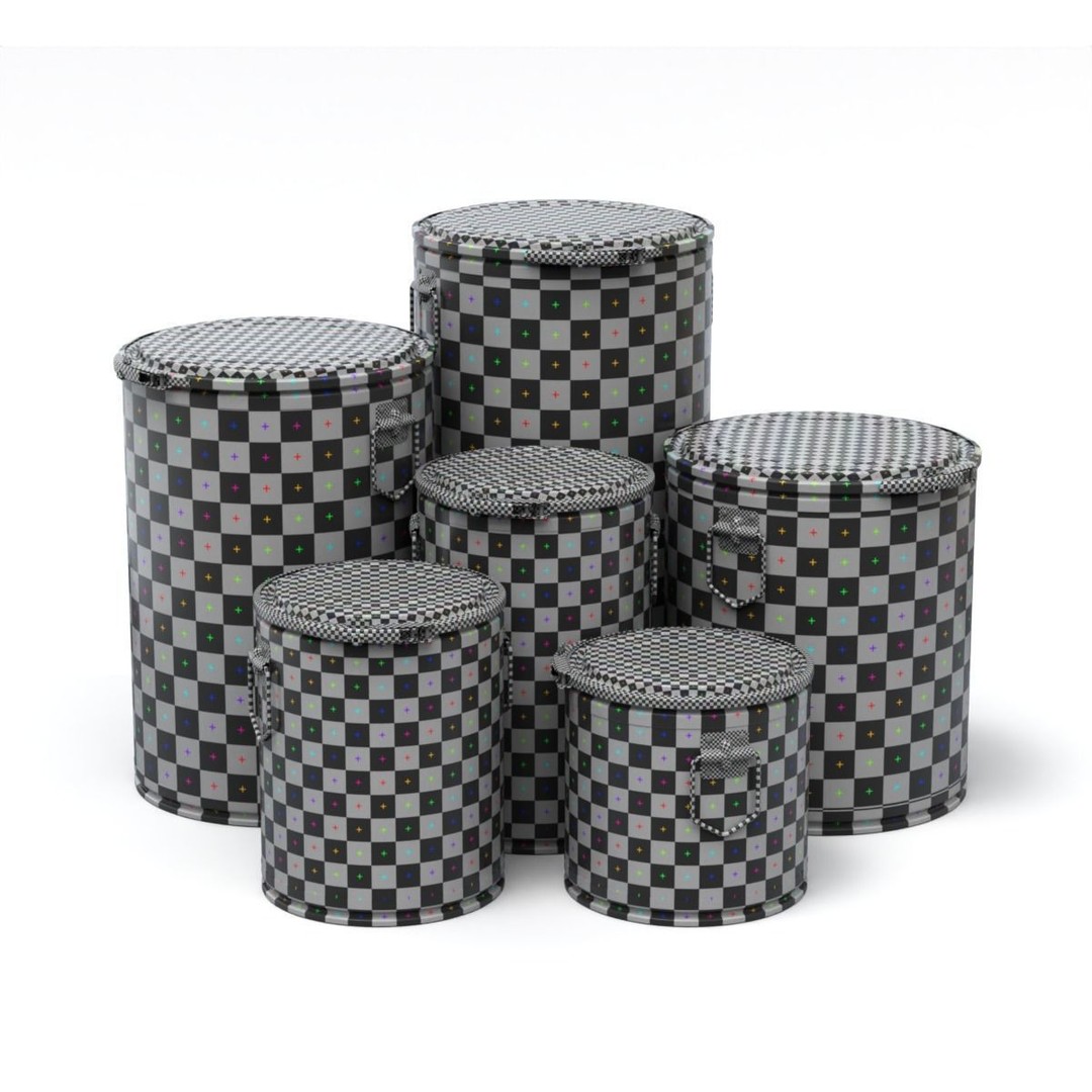 Fiber Drum 3D Model – Industrial Container with Textures, Blender - View 11
