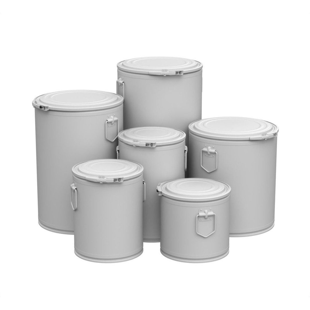 Fiber Drum 3D Model – Industrial Container with Textures, Blender - View 12
