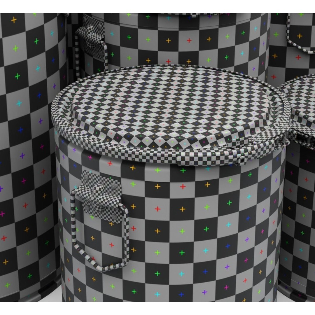 Fiber Drum 3D Model – Industrial Container with Textures, Blender - View 13