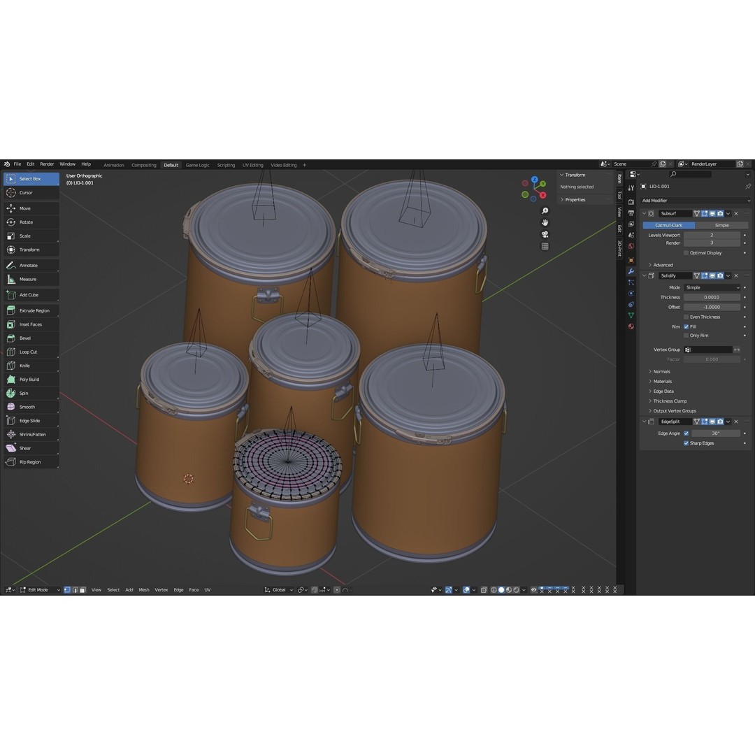 Fiber Drum 3D Model – Industrial Container with Textures, Blender - View 16