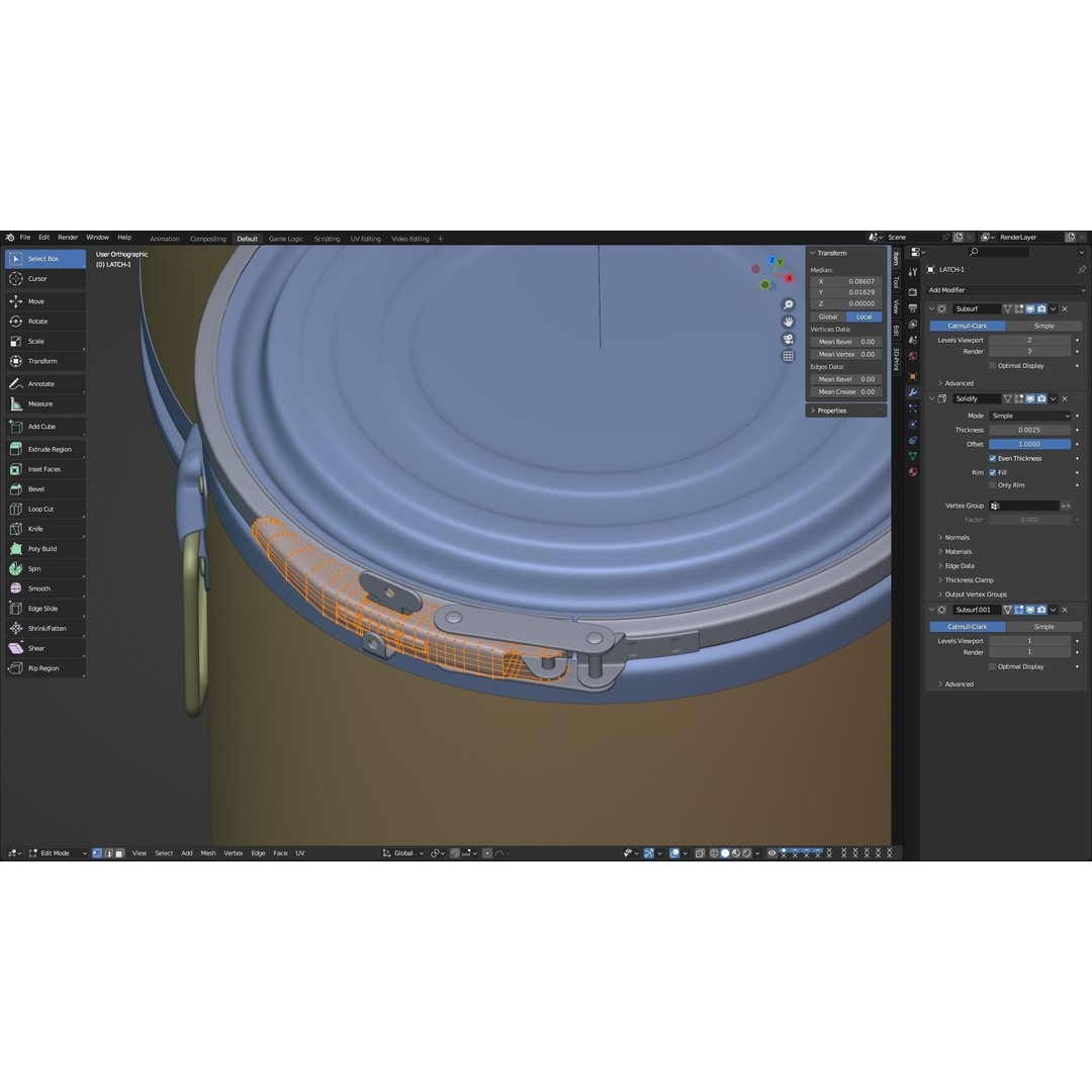 Fiber Drum 3D Model – Industrial Container with Textures, Blender - View 17