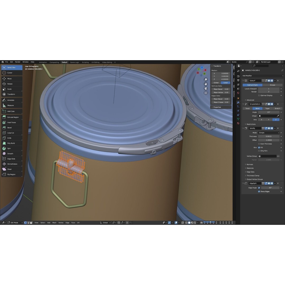 Fiber Drum 3D Model – Industrial Container with Textures, Blender - View 18