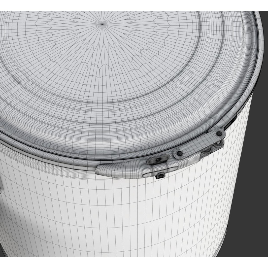 Fiber Drum 3D Model – Industrial Container with Textures, Blender - View 26
