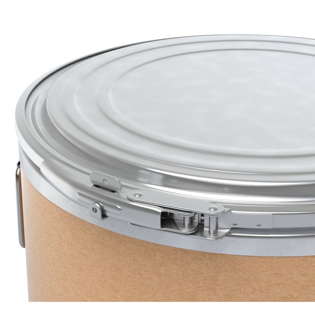 Fiber Drum 3D Model – Industrial Container with Textures, Blender - View 6
