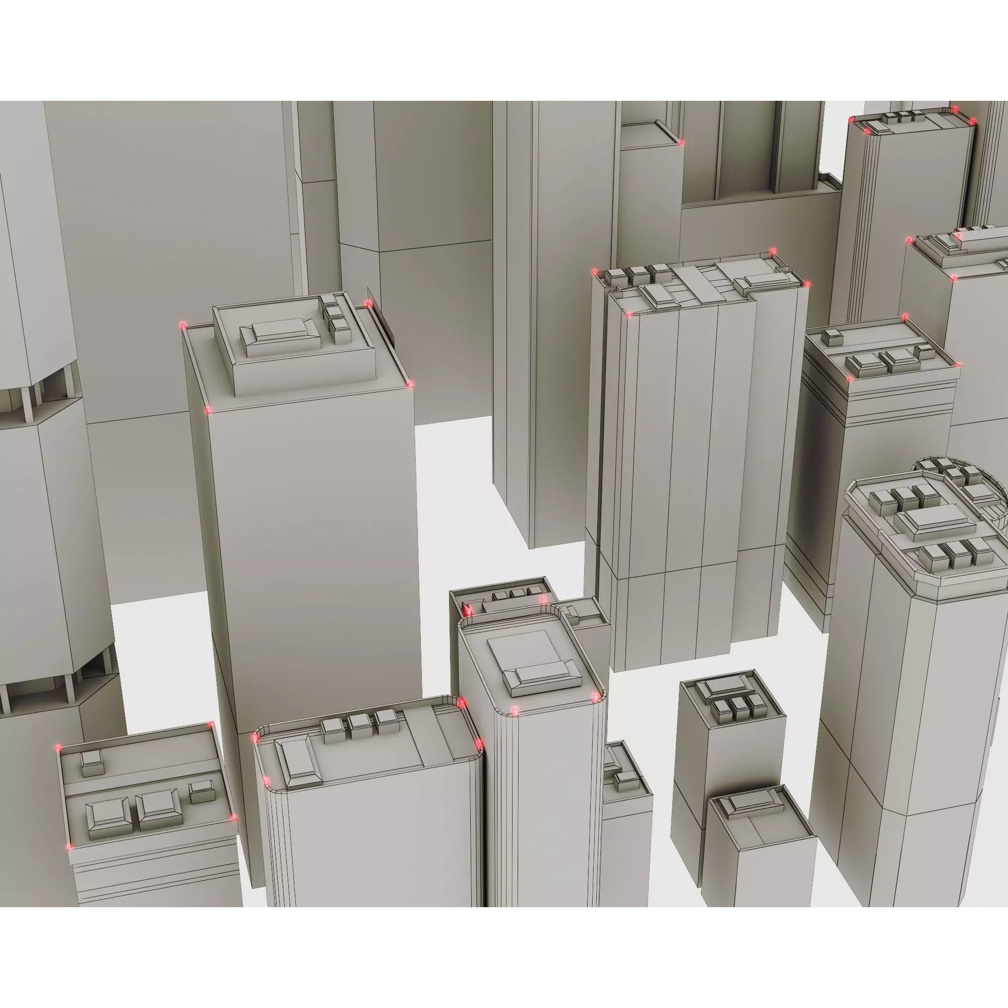 Skyscraper Series - Low-Poly Game-Ready 3D Model - View 10