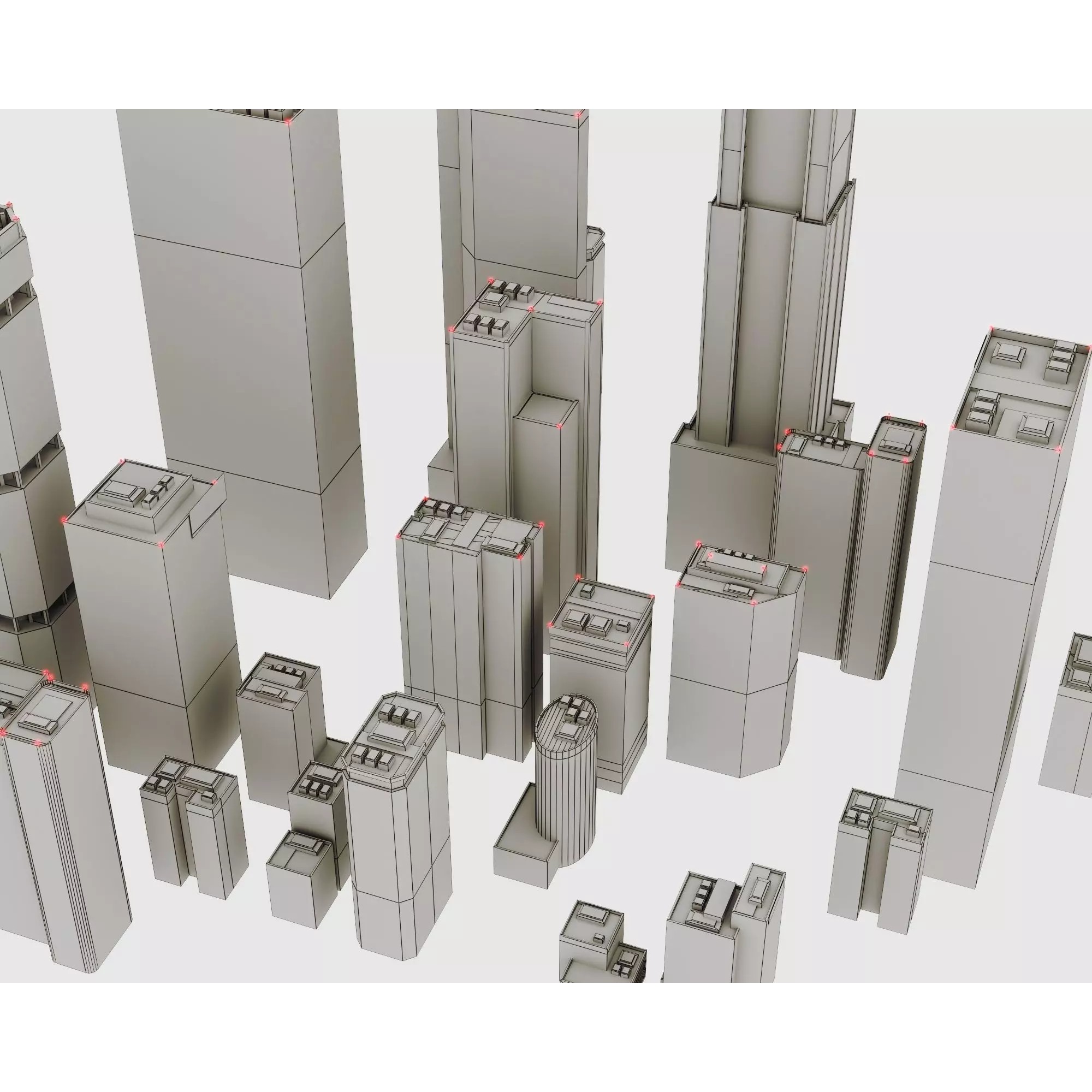 Skyscraper Series - Low-Poly Game-Ready 3D Model - View 13