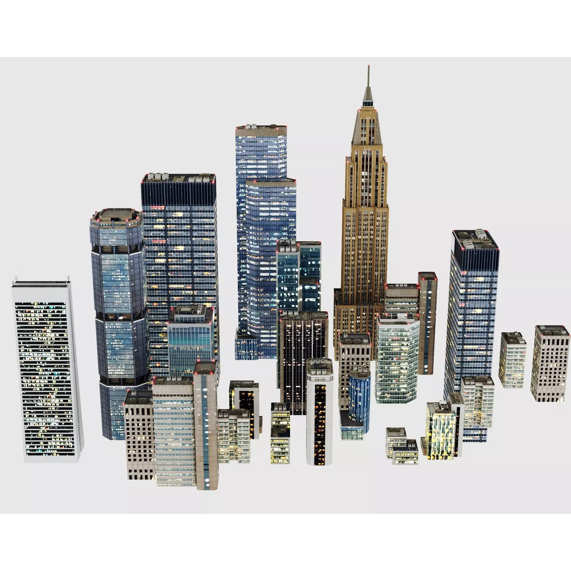 Skyscraper Series - Low-Poly Game-Ready 3D Model - View 2