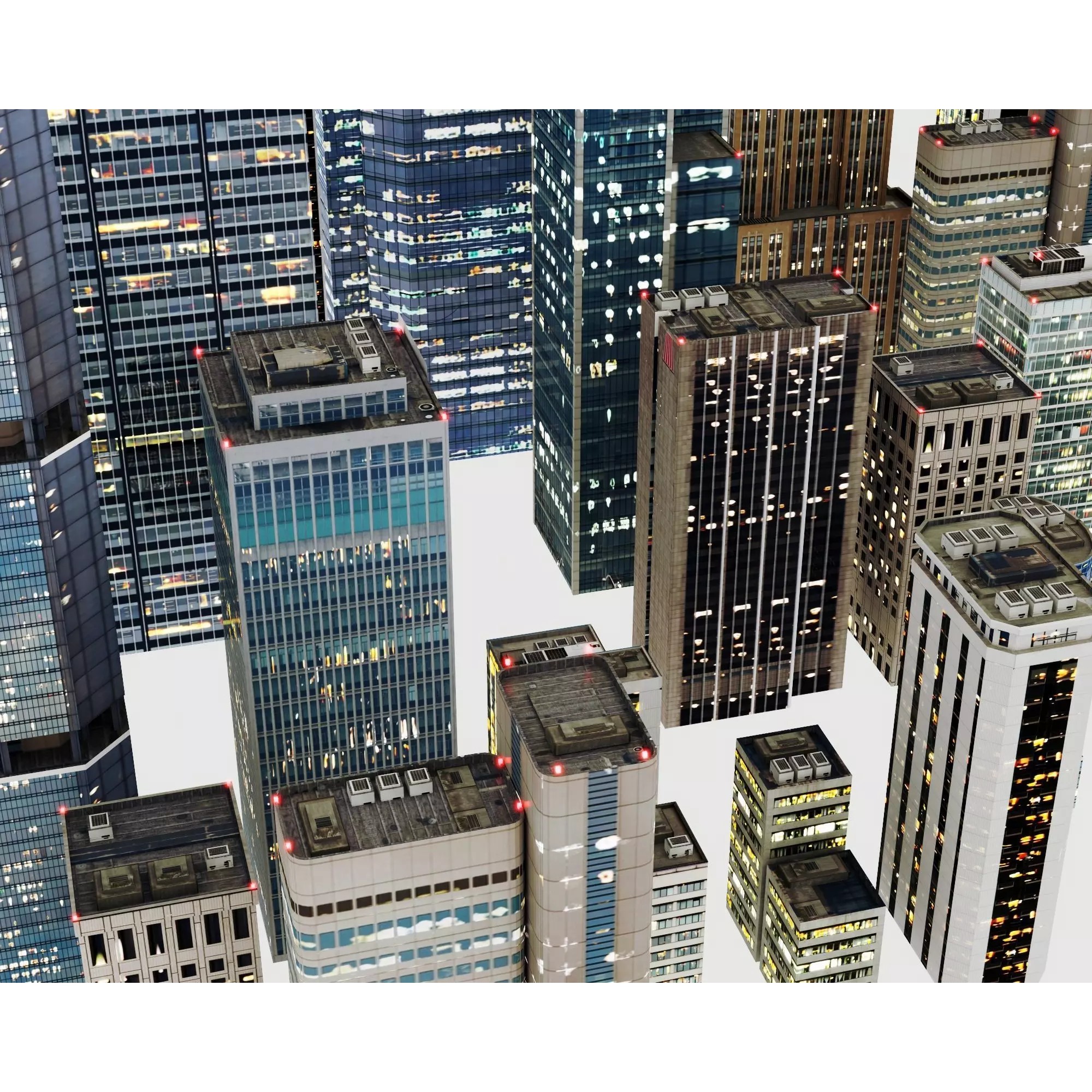 Skyscraper Series - Low-Poly Game-Ready 3D Model - View 3