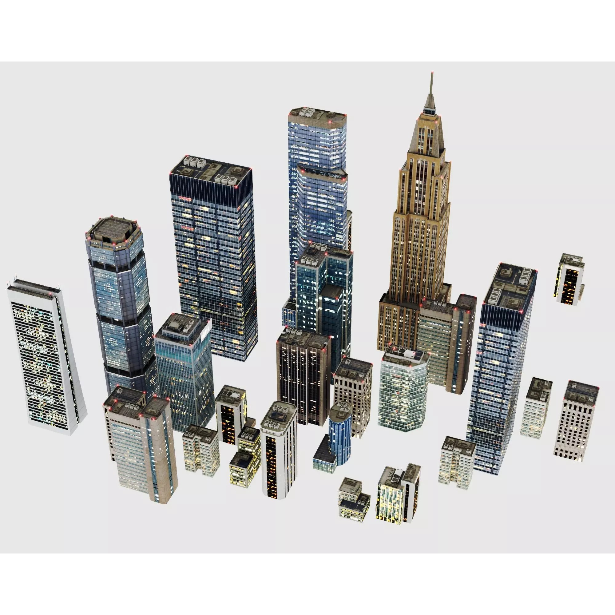 Skyscraper Series - Low-Poly Game-Ready 3D Model - View 5