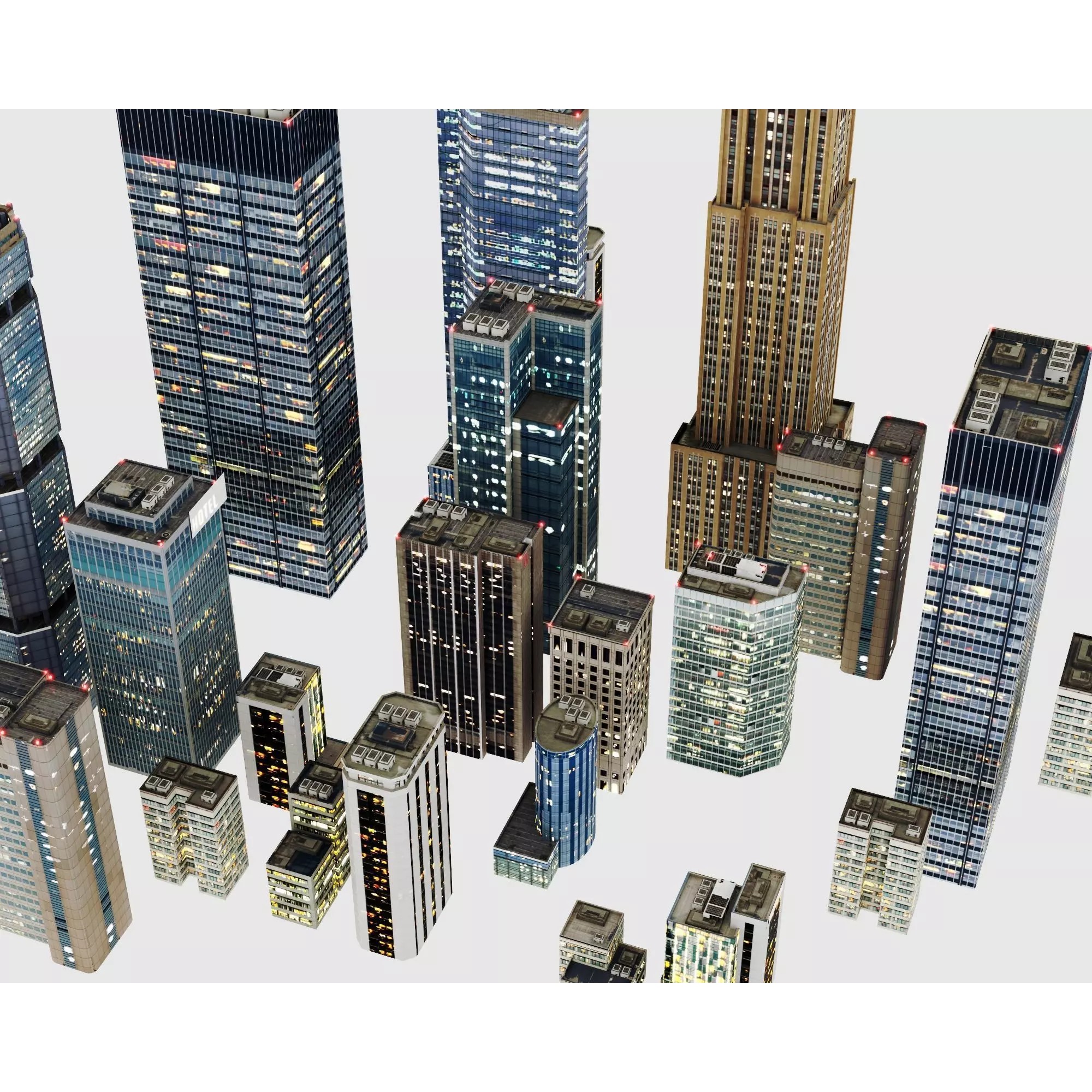 Skyscraper Series - Low-Poly Game-Ready 3D Model - View 6