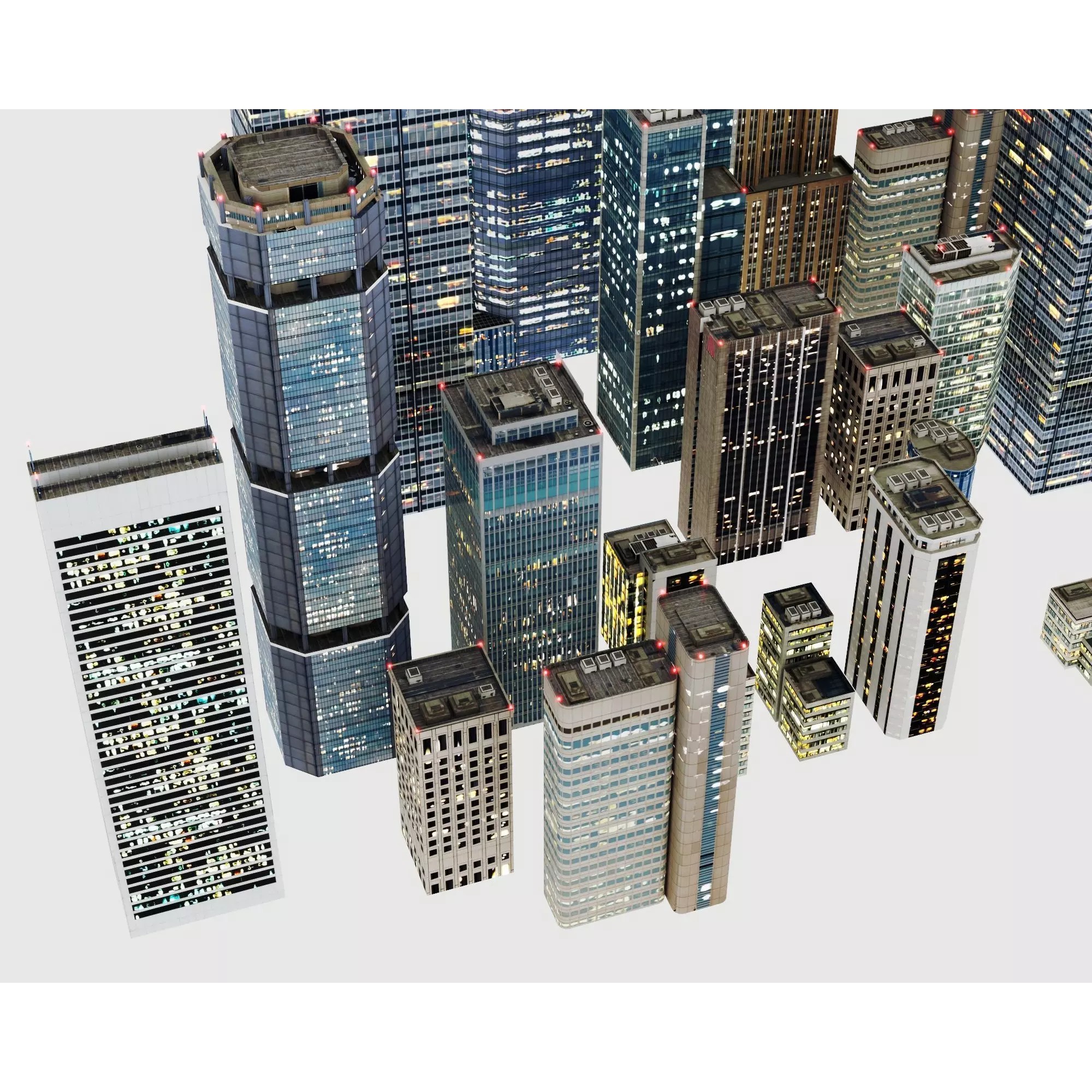 Skyscraper Series - Low-Poly Game-Ready 3D Model - View 7