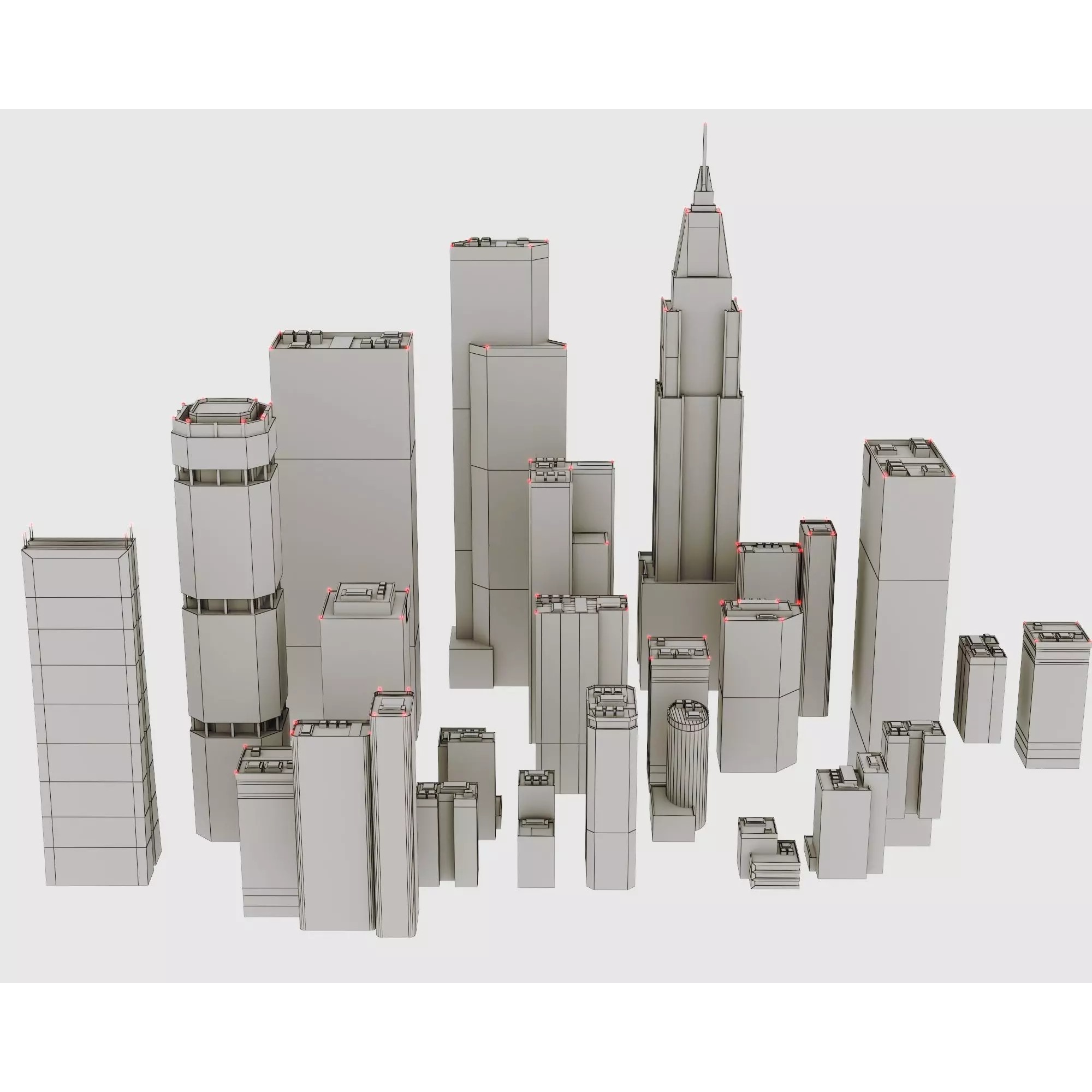 Skyscraper Series - Low-Poly Game-Ready 3D Model - View 9