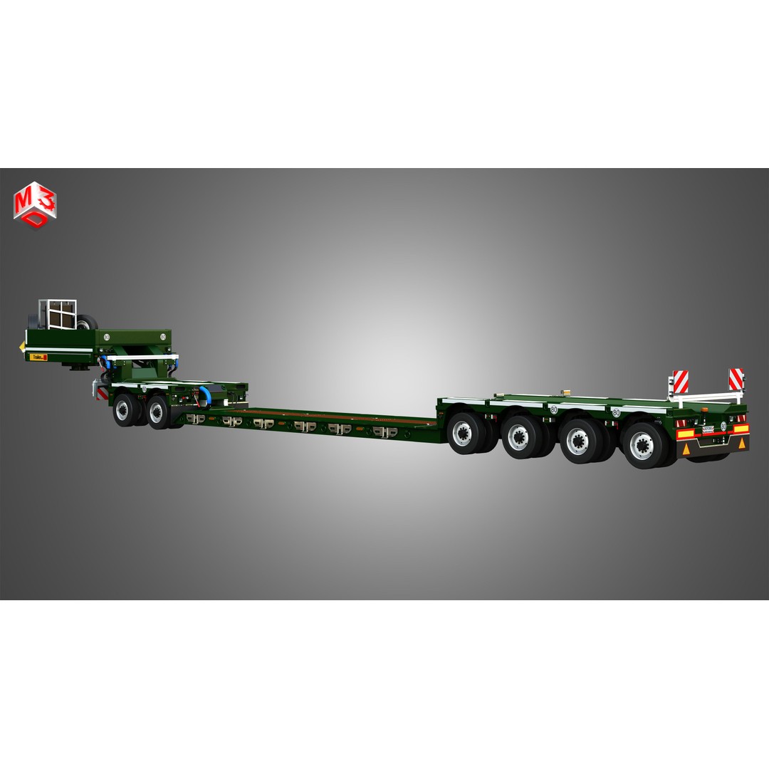 Faymonville Trailer 3D Model – High Detail CombiMAX, FBX, OBJ - View 3