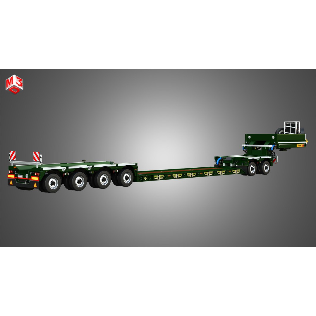 Faymonville Trailer 3D Model – High Detail CombiMAX, FBX, OBJ - View 4