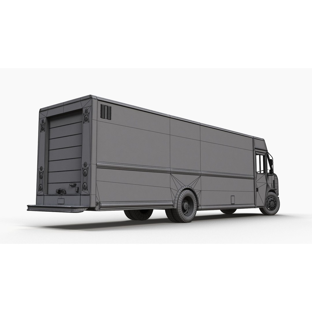 Freightliner Step Van 3D Model – Low Poly Game Ready Asset, FBX, OBJ - View 16