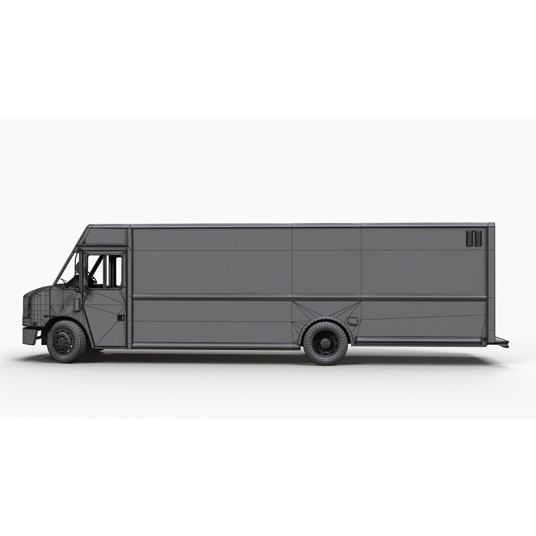 Freightliner Step Van 3D Model – Low Poly Game Ready Asset, FBX, OBJ - View 17