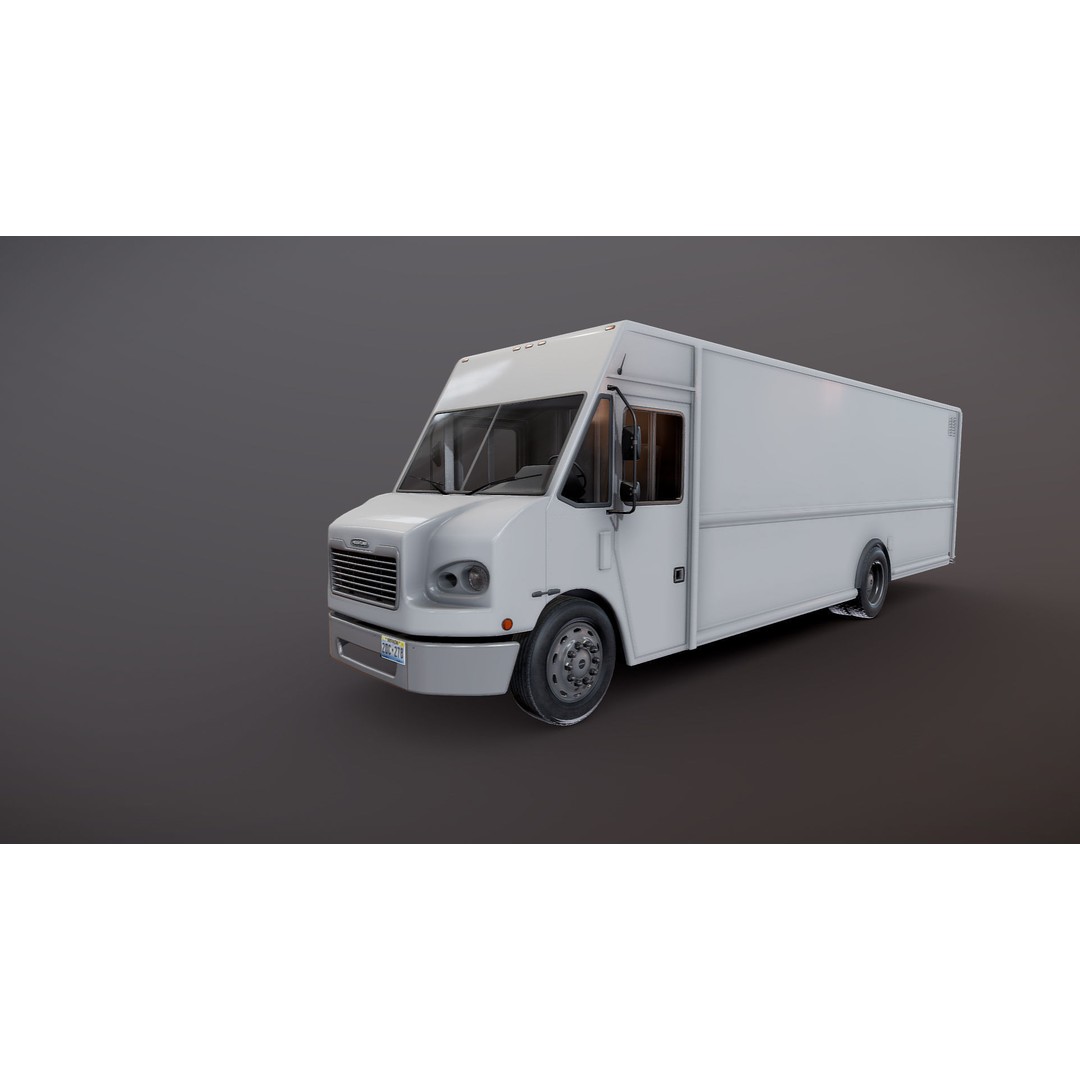 Freightliner Step Van 3D Model – Low Poly Game Ready Asset, FBX, OBJ - View 19