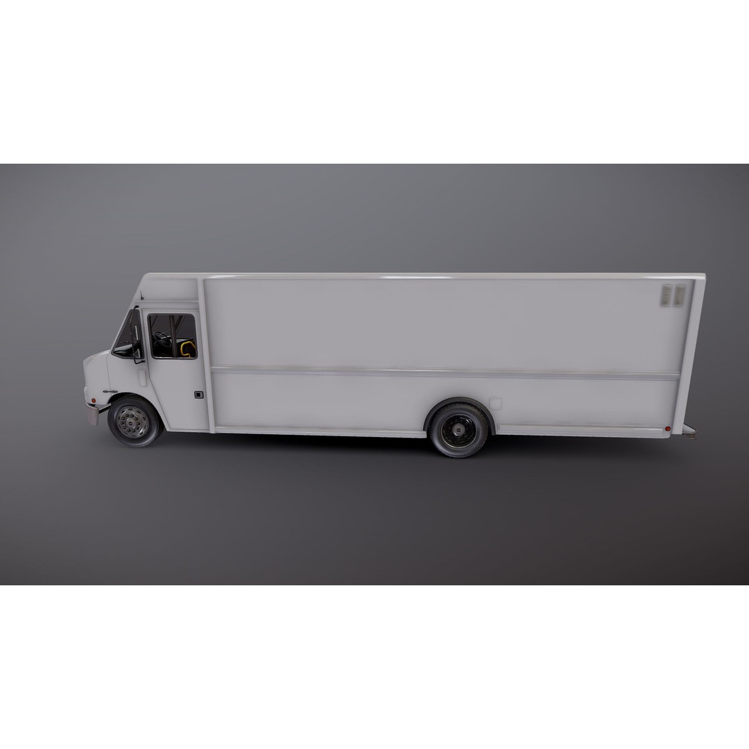 Freightliner Step Van 3D Model – Low Poly Game Ready Asset, FBX, OBJ - View 22