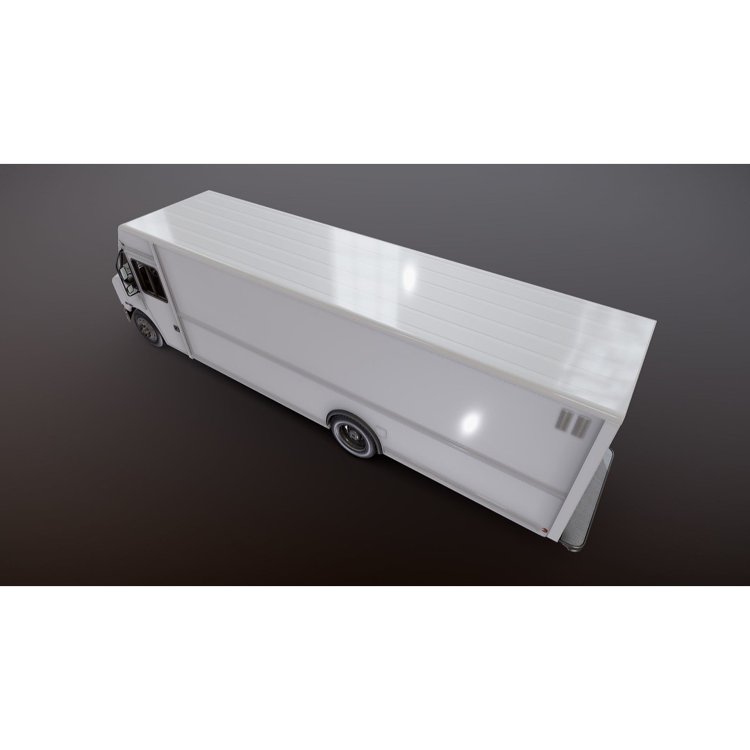 Freightliner Step Van 3D Model – Low Poly Game Ready Asset, FBX, OBJ - View 23