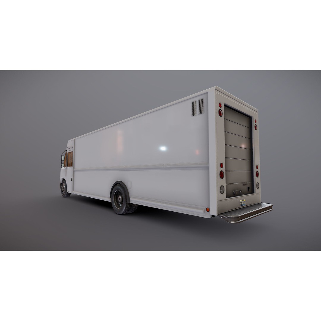 Freightliner Step Van 3D Model – Low Poly Game Ready Asset, FBX, OBJ - View 25