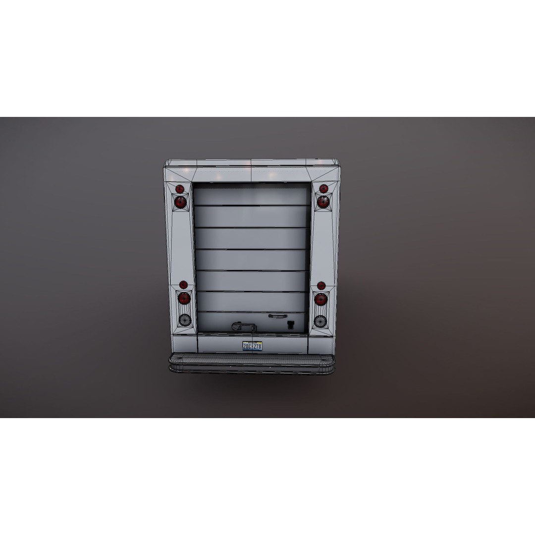 Freightliner Step Van 3D Model – Low Poly Game Ready Asset, FBX, OBJ - View 30