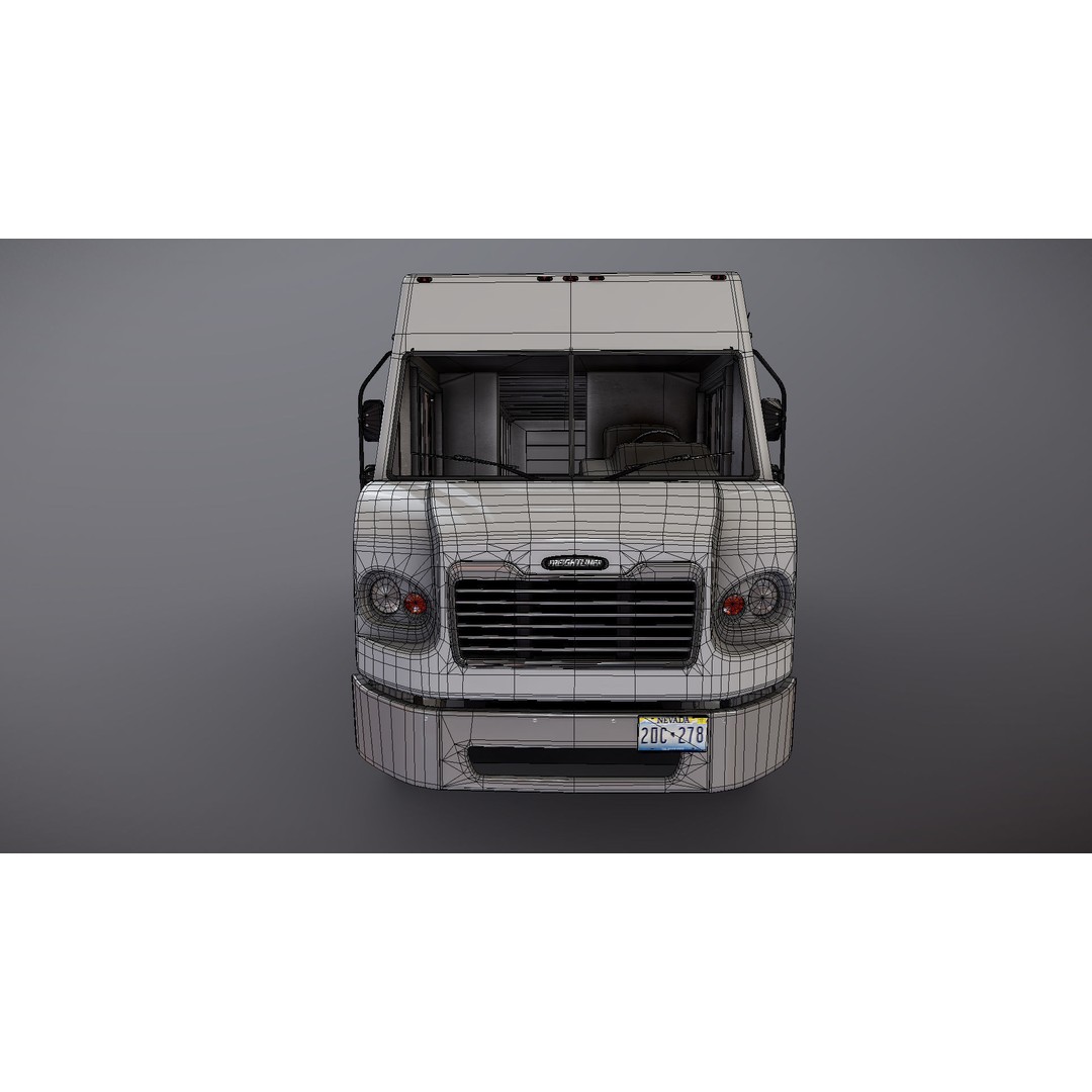 Freightliner Step Van 3D Model – Low Poly Game Ready Asset, FBX, OBJ - View 31