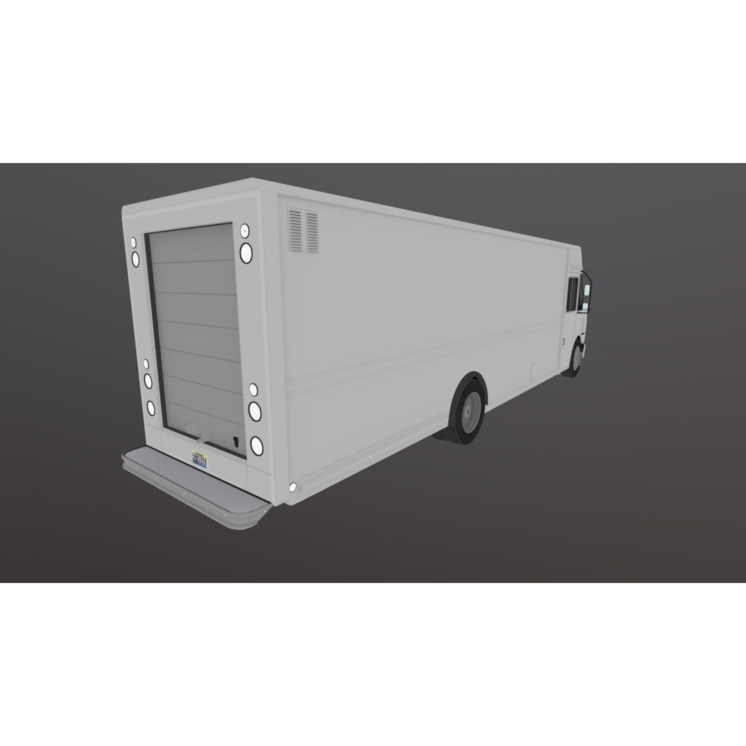 Freightliner Step Van 3D Model – Low Poly Game Ready Asset, FBX, OBJ - View 32