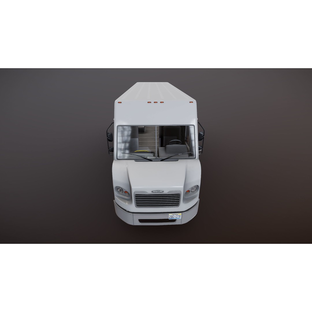 Freightliner Step Van 3D Model – Low Poly Game Ready Asset, FBX, OBJ - View 33