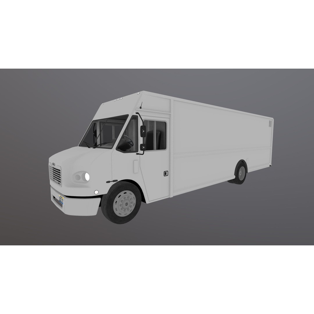 Freightliner Step Van 3D Model – Low Poly Game Ready Asset, FBX, OBJ - View 34
