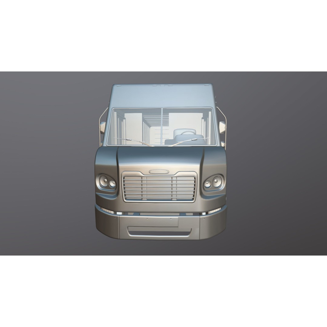Freightliner Step Van 3D Model – Low Poly Game Ready Asset, FBX, OBJ - View 37