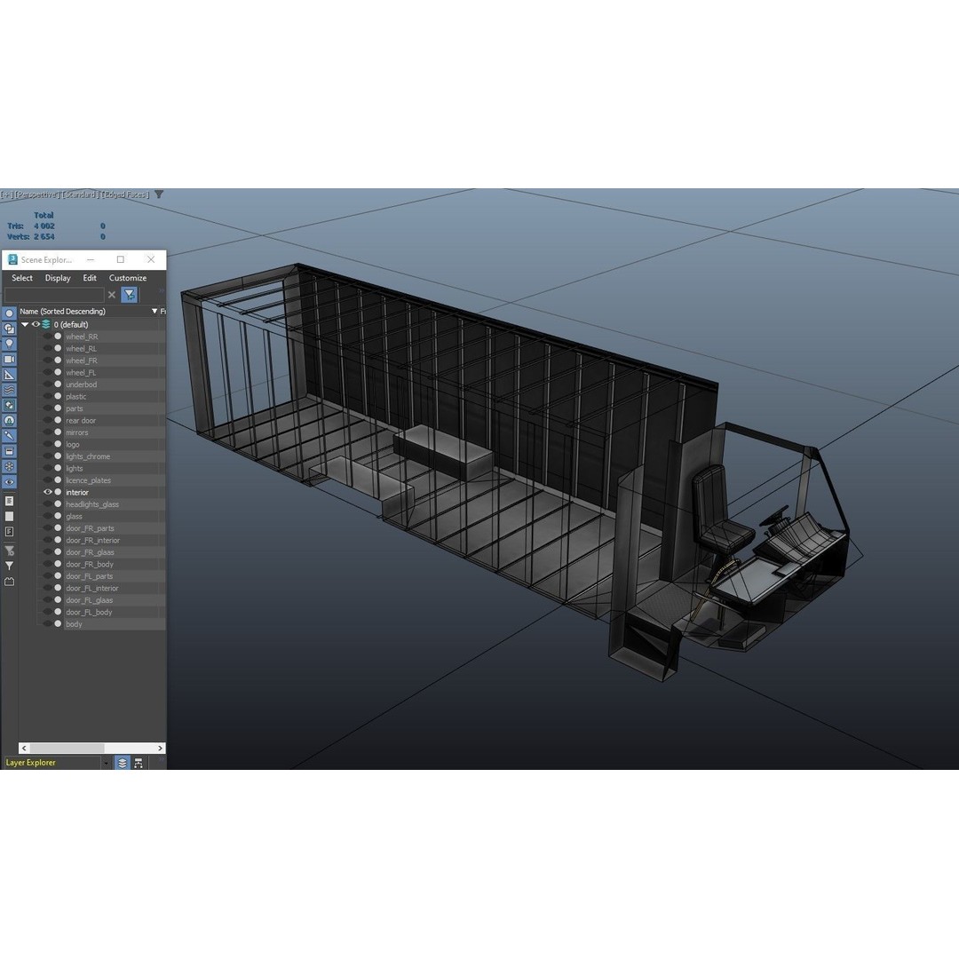 Freightliner Step Van 3D Model – Low Poly Game Ready Asset, FBX, OBJ - View 39