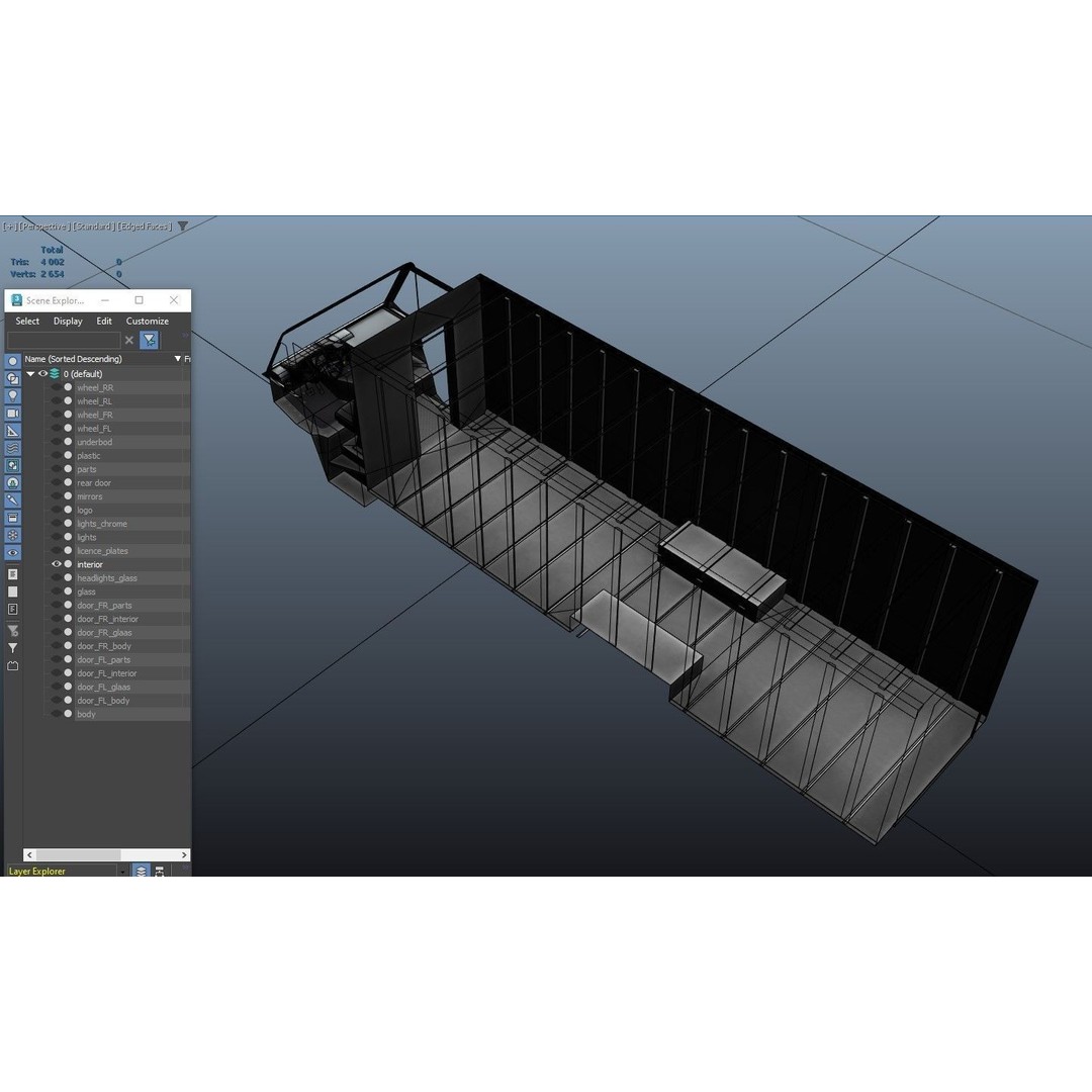 Freightliner Step Van 3D Model – Low Poly Game Ready Asset, FBX, OBJ - View 40