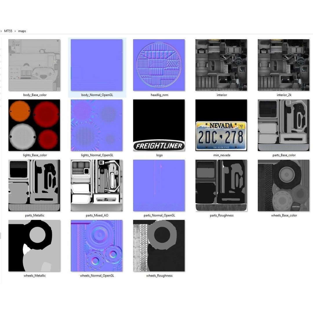 Freightliner Step Van 3D Model – Low Poly Game Ready Asset, FBX, OBJ - View 44