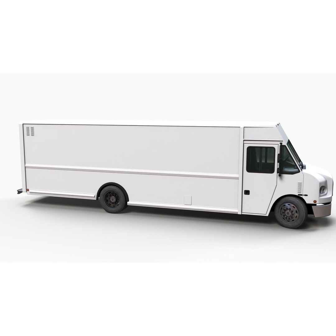 Freightliner Step Van 3D Model – Low Poly Game Ready Asset, FBX, OBJ - View 5