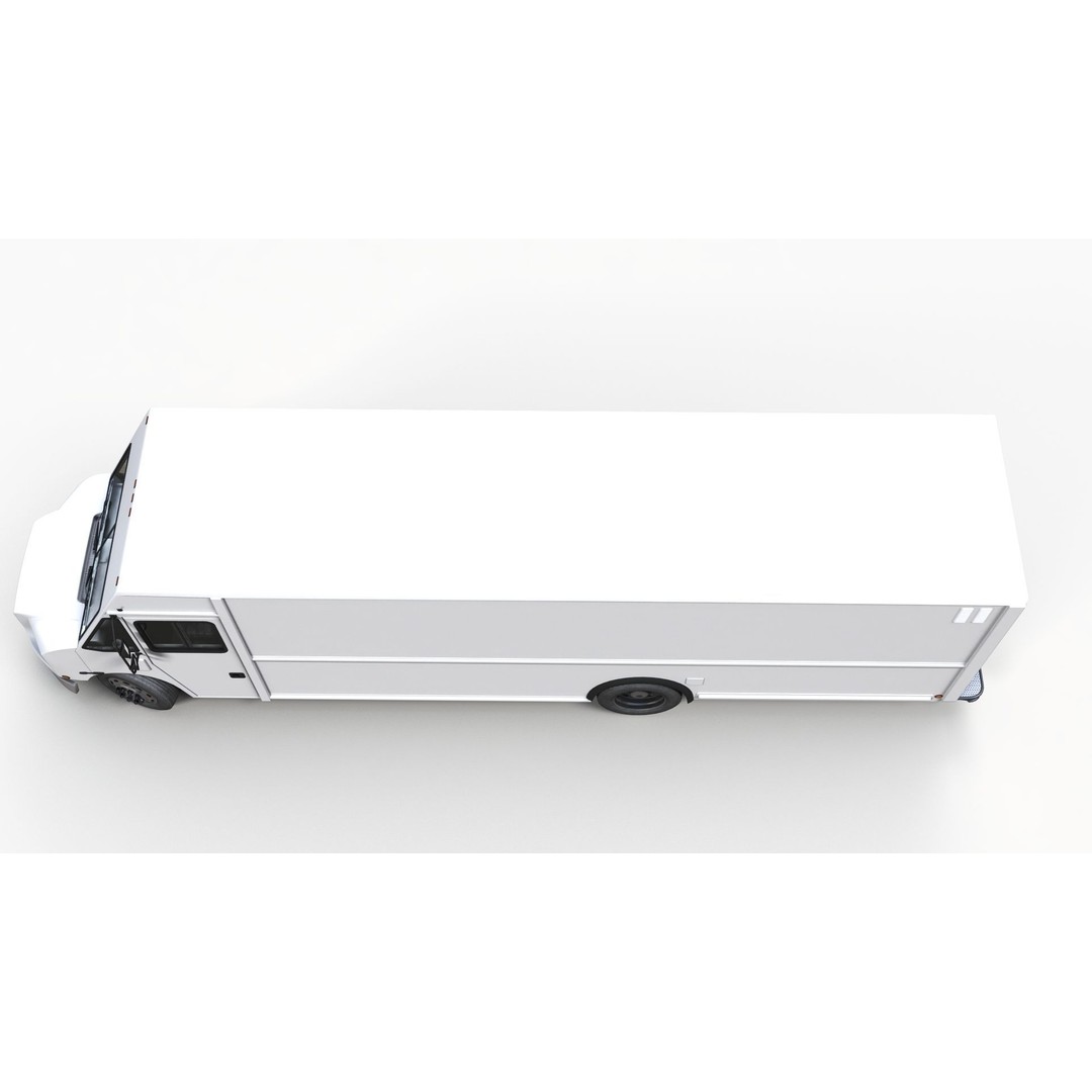 Freightliner Step Van 3D Model – Low Poly Game Ready Asset, FBX, OBJ - View 7