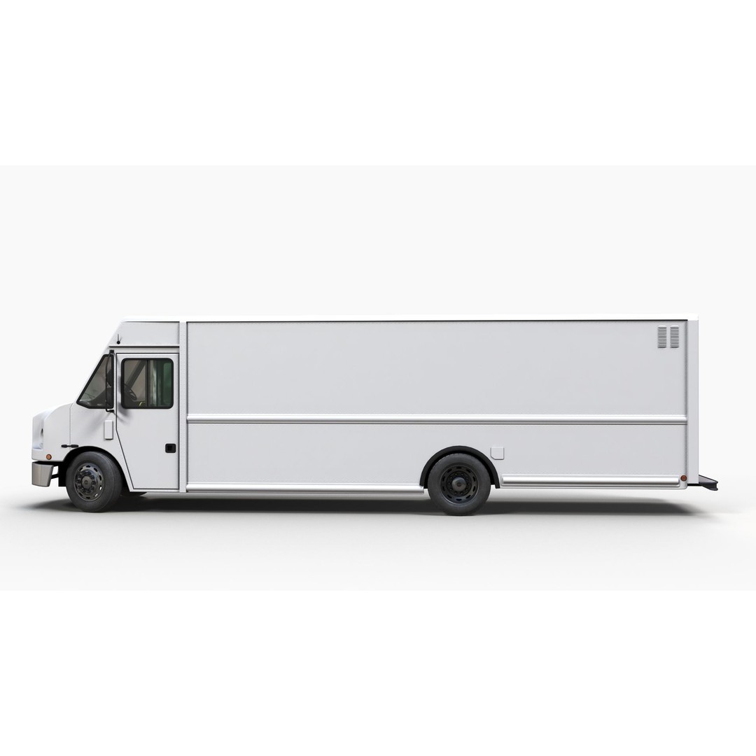 Freightliner Step Van 3D Model – Low Poly Game Ready Asset, FBX, OBJ - View 9