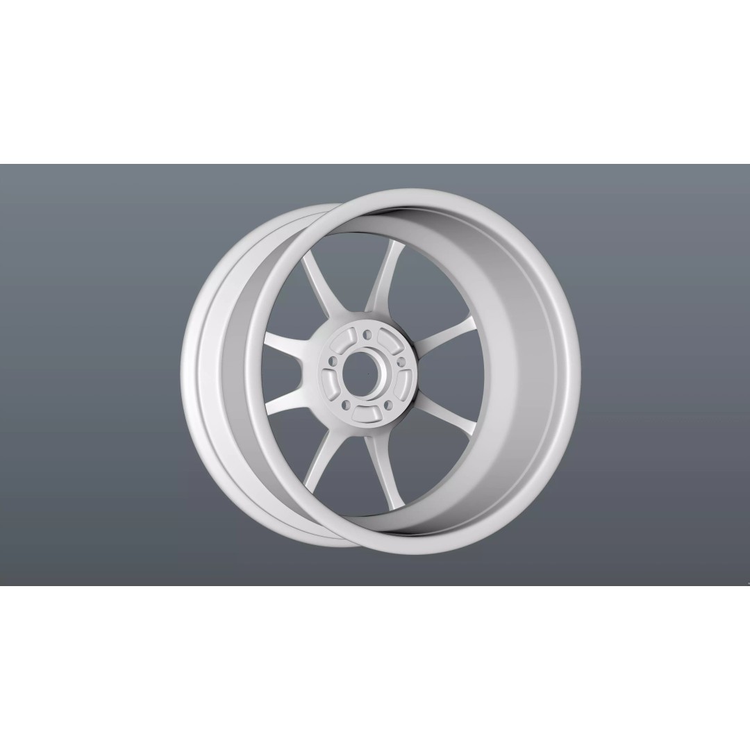 RAYS NE24 3D Model – Low Poly Car Rim, PBR Textures, FBX, OBJ, Blender - View 18