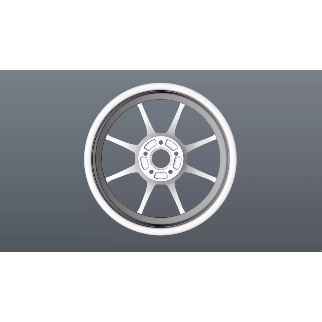 RAYS NE24 3D Model – Low Poly Car Rim, PBR Textures, FBX, OBJ, Blender - View 19