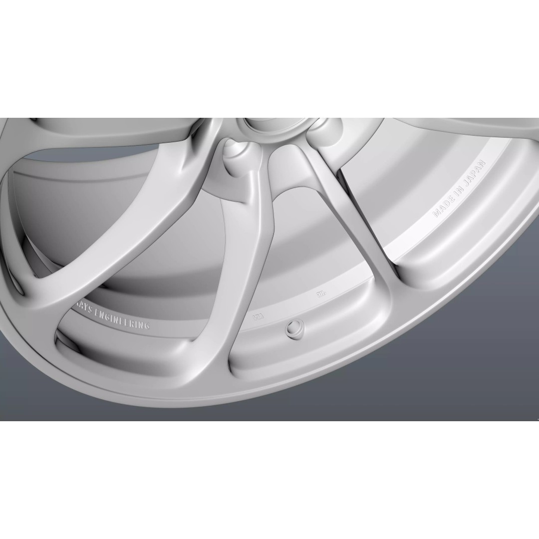 RAYS NE24 3D Model – Low Poly Car Rim, PBR Textures, FBX, OBJ, Blender - View 21